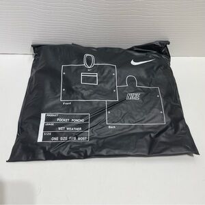 Nike Black Wet Weather Rain Pocket Poncho